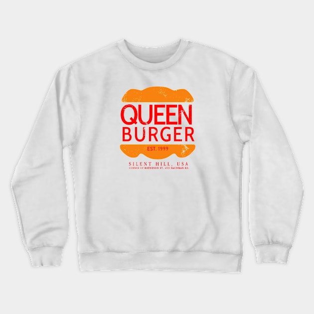 Queen Burger - Retro colors Crewneck Sweatshirt by CCDesign